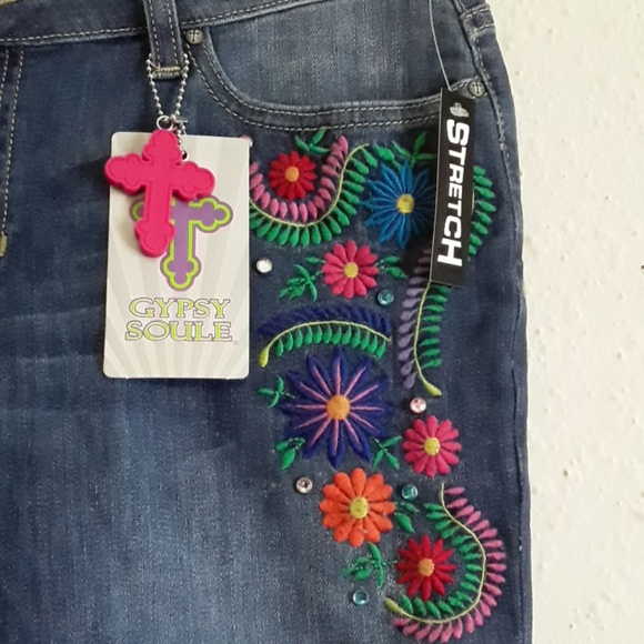 GYPSY SOULE JANIS Jeans with Floral Embroidery - Picture 6 of 8